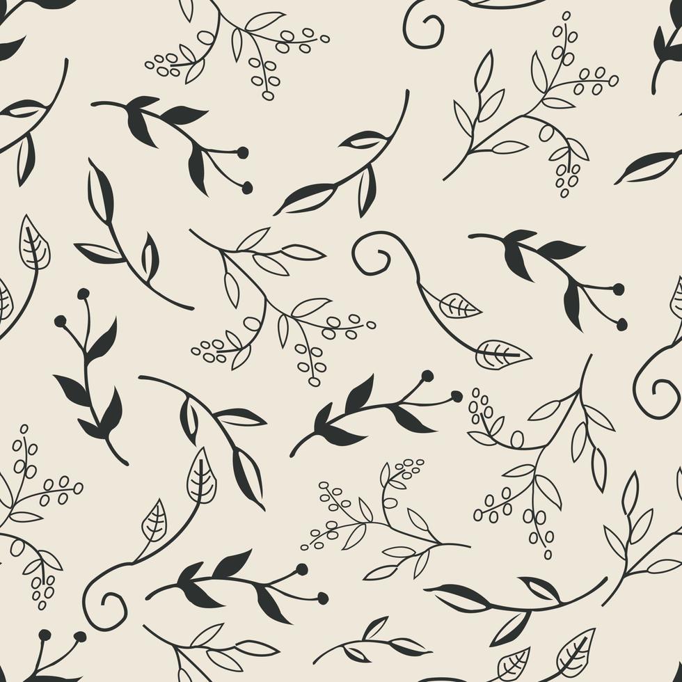 motif floral sans couture fleur vintage mignon vecteur