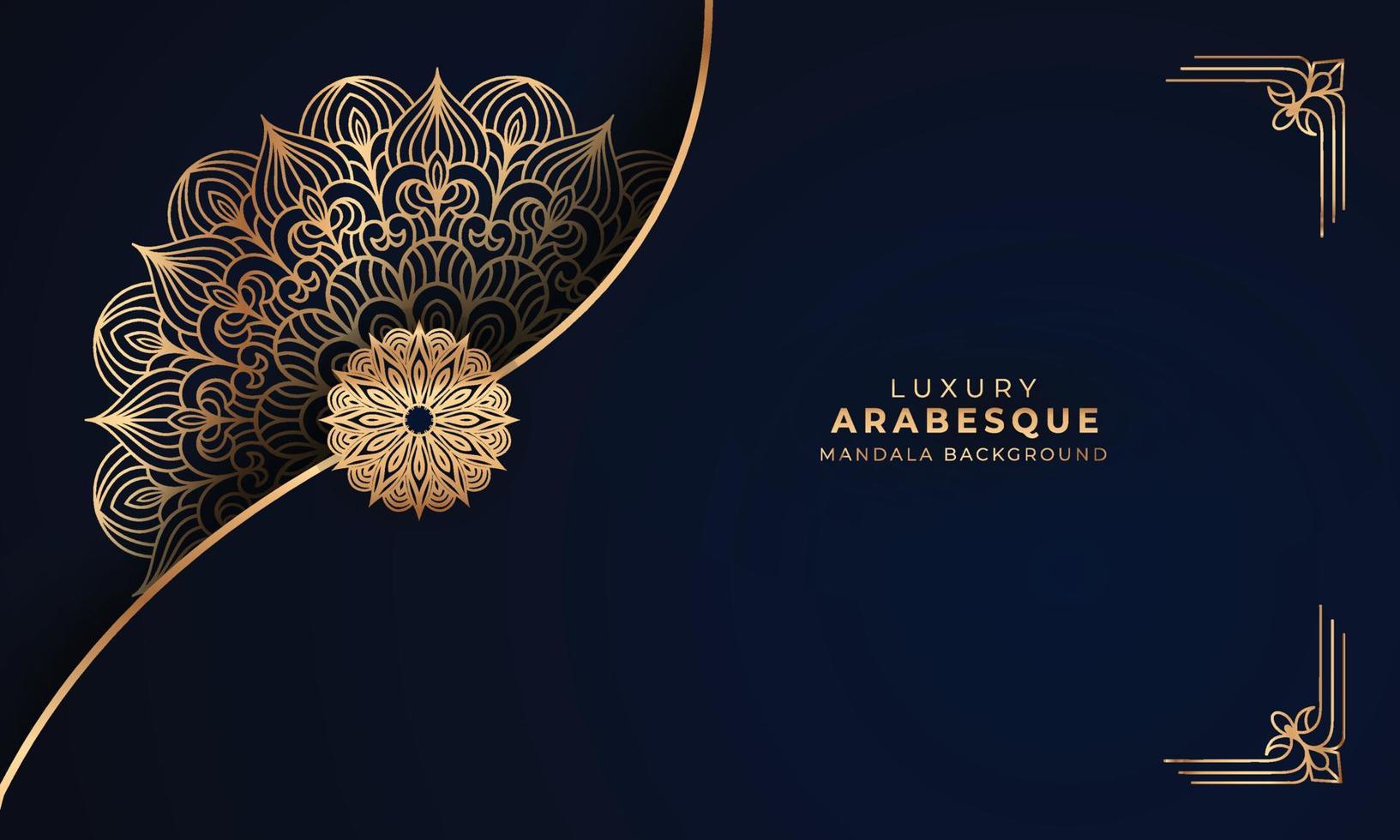 luxe mandala Contexte avec d'or arabesque modèle, décoratif ornemental mandala pour invitation carte, livre couverture, affiche, impression vecteur