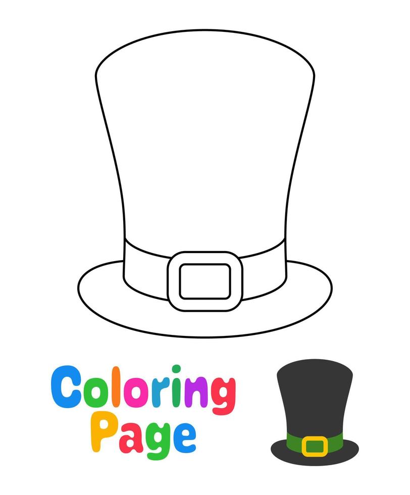 coloration page avec lutin chapeau pour des gamins vecteur