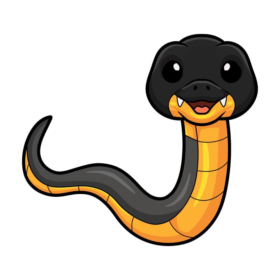 mignonne nord ringneck serpent dessin animé vecteur