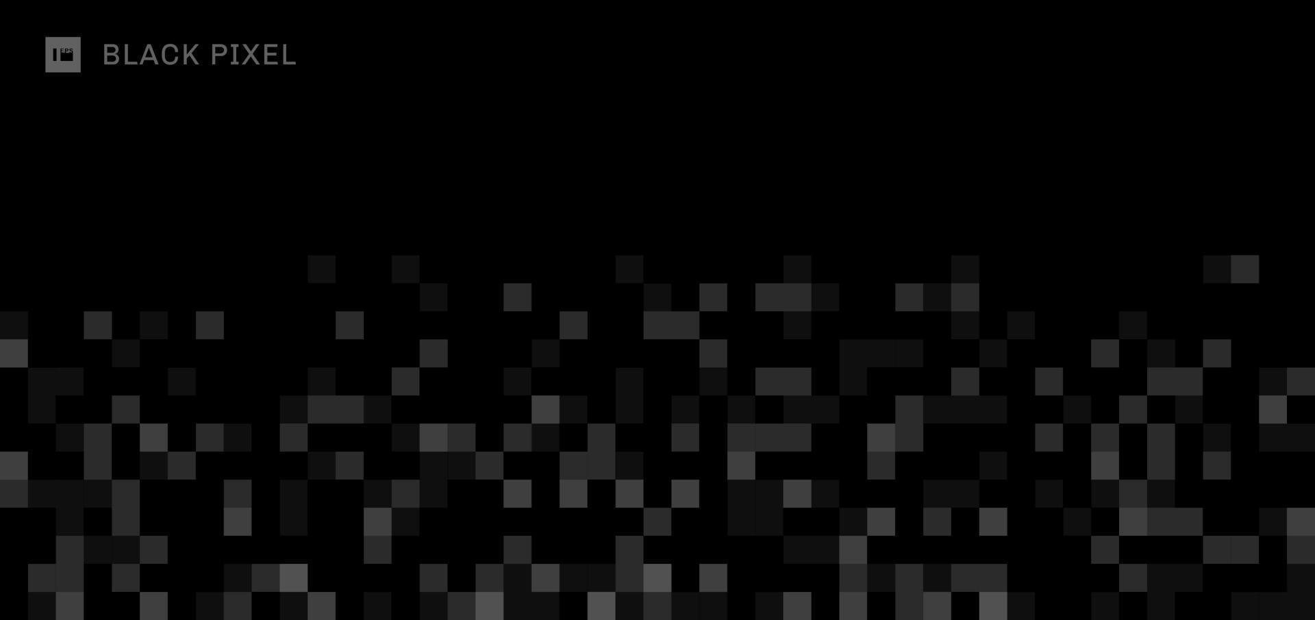 fond abstrait pixel carré noir et gris avec un espace pour votre texte vecteur