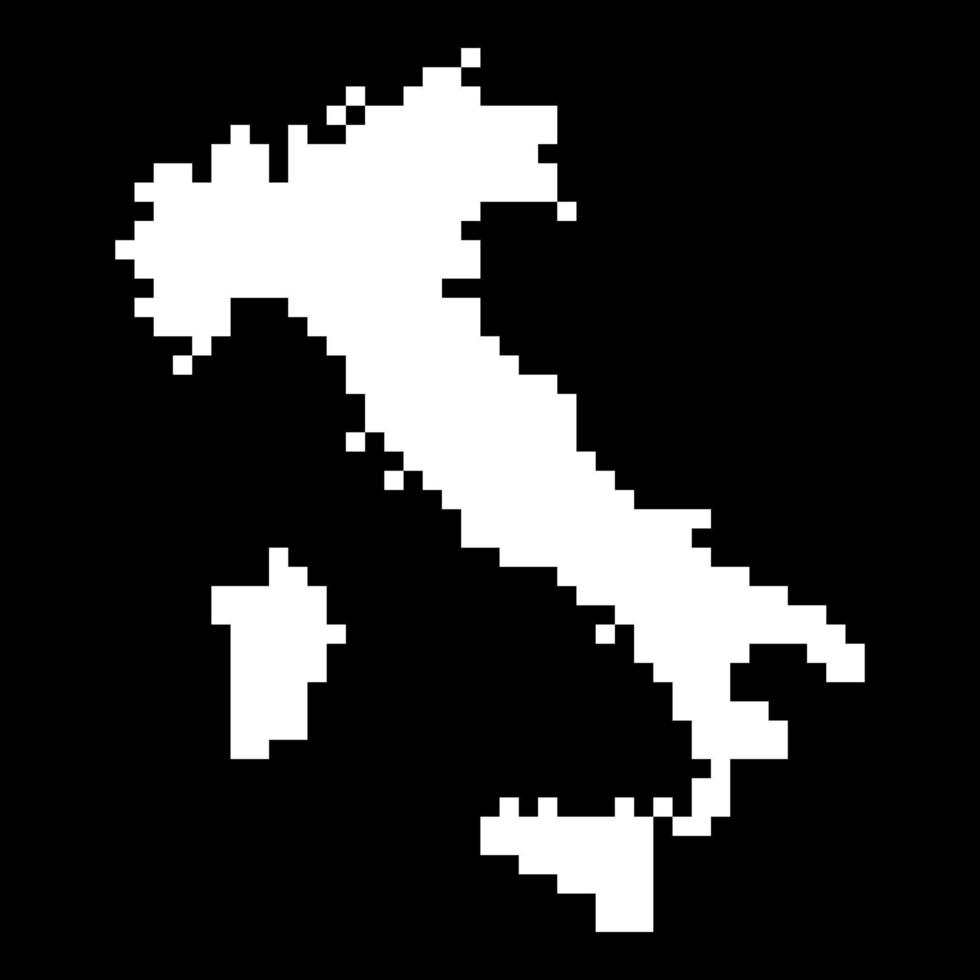 carte en pixels de l'italie. illustration vectorielle. vecteur