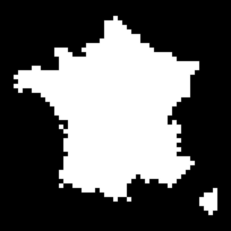 carte en pixels de la france. illustration vectorielle. vecteur