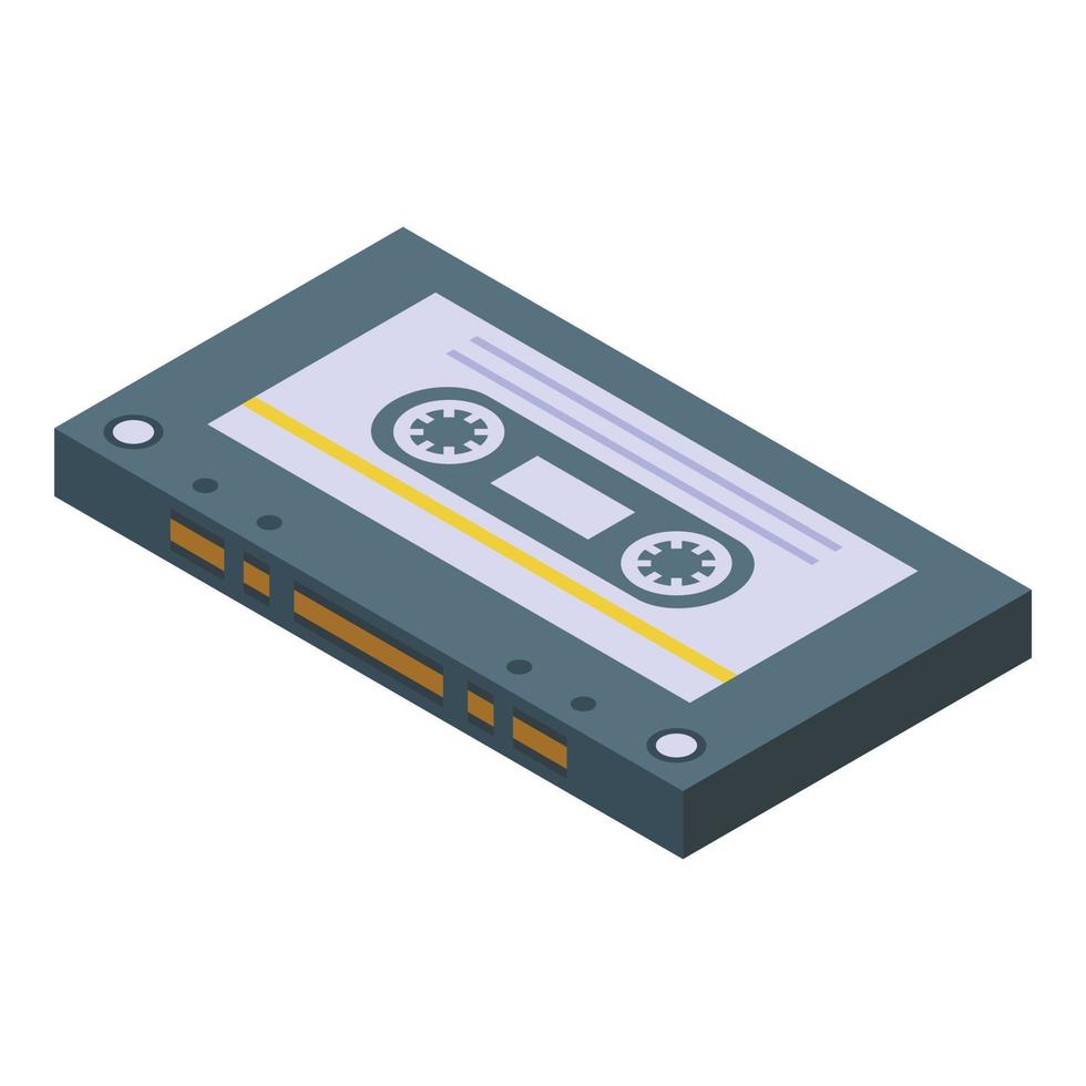 vieux cassette icône isométrique vecteur. rétro l'audio vecteur