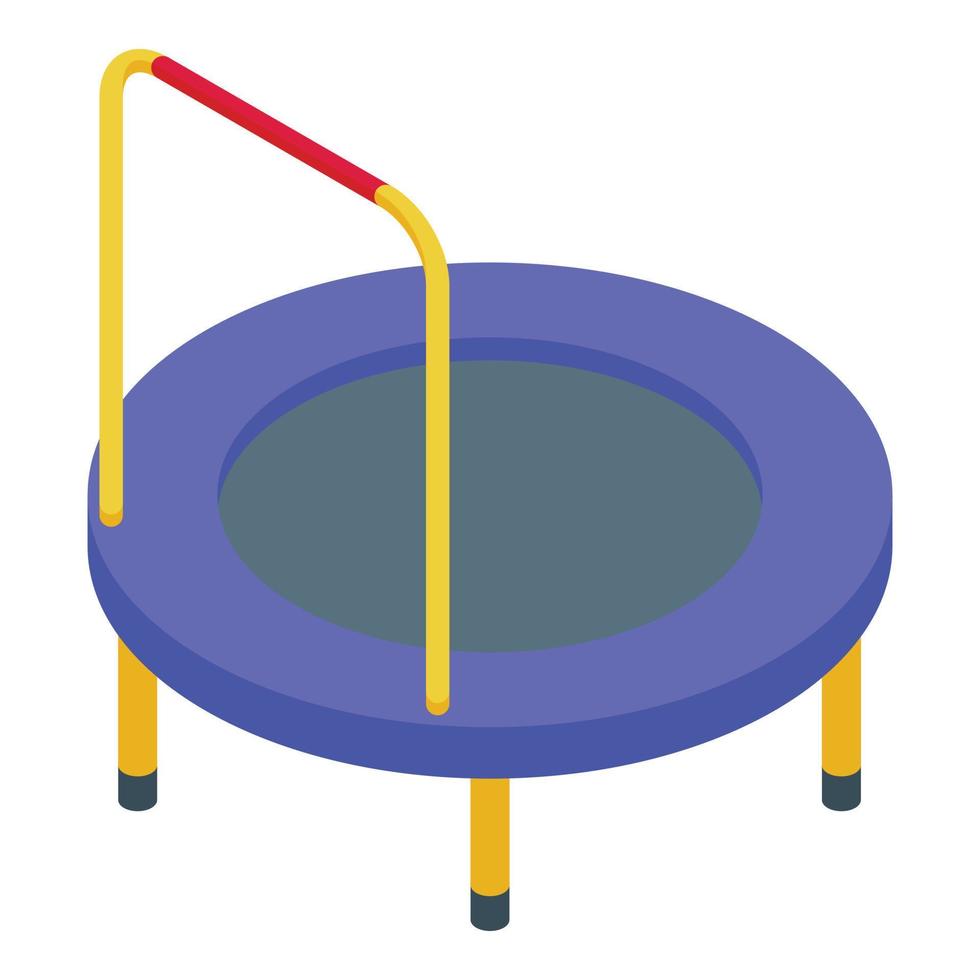 autistique enfant trampoline icône isométrique vecteur. mental enfant vecteur