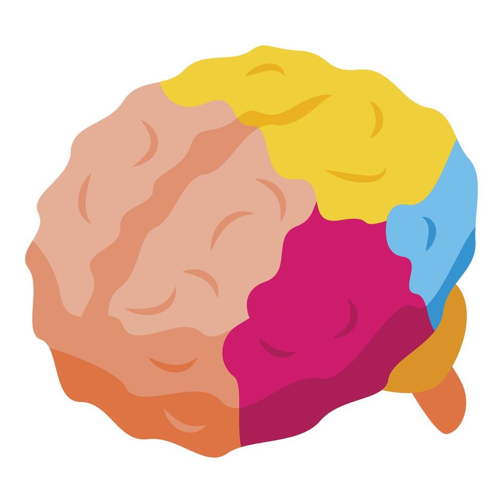 panneaux de autisme cerveau icône isométrique vecteur. mental enfant vecteur