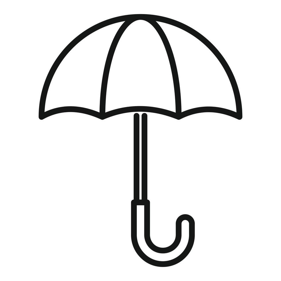 parapluie protection icône contour vecteur. coeur valeur vecteur