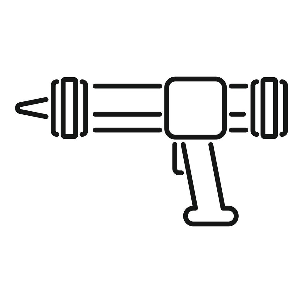 silicone calfater pistolet icône contour vecteur. la colle tube vecteur