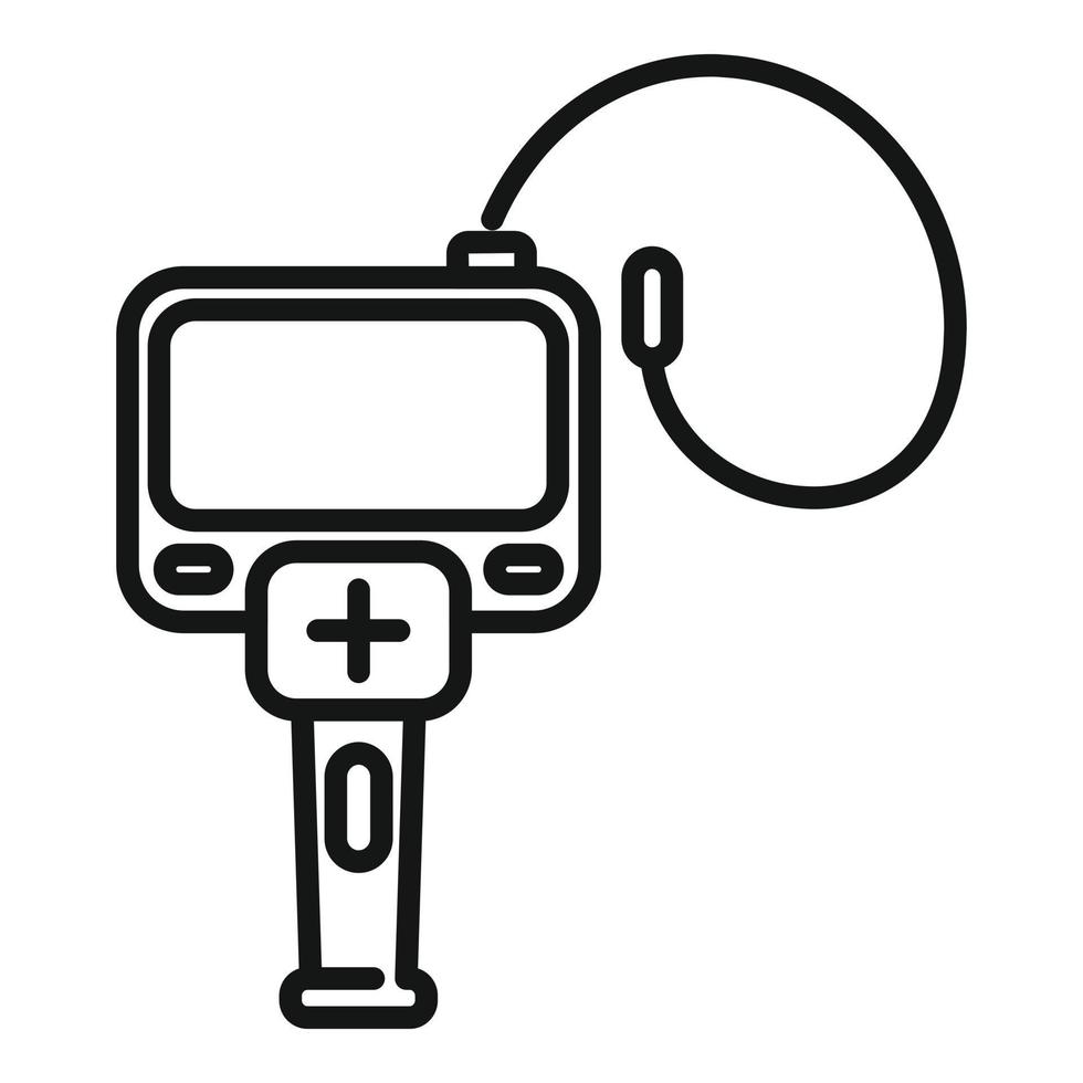 endoscope caméra icône contour vecteur. médical inspection vecteur