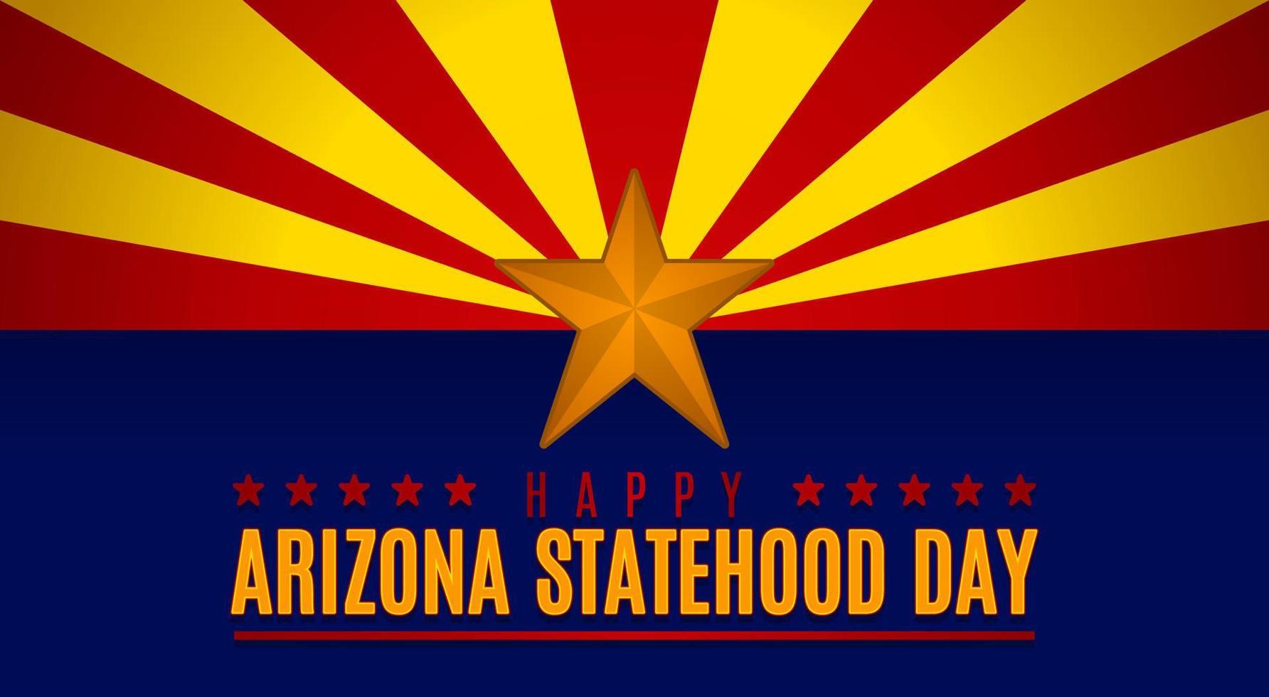 content Arizona indépendance journée modèle. vecteur illustration