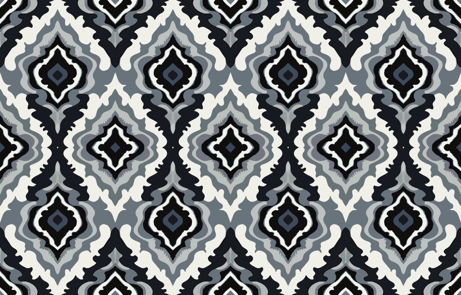 porcelaine sans couture en tissu modèle brillant gris Ton. abstrait traditionnel populaire ikat antique porcelaine graphique doubler. texture textile vecteur illustration fleuri élégant luxe ancien rétro style.