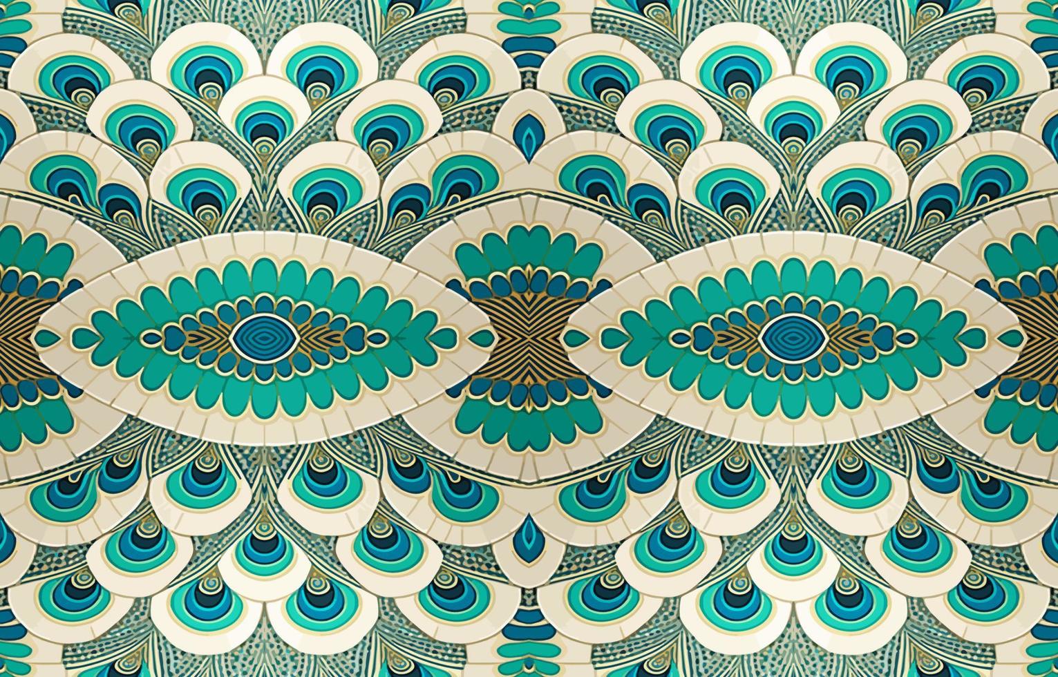abstrait populaire ethnique tribal géométrique graphique doubler. texture textile en tissu motifs vecteur illustration. fleuri élégant luxe ancien rétro style.