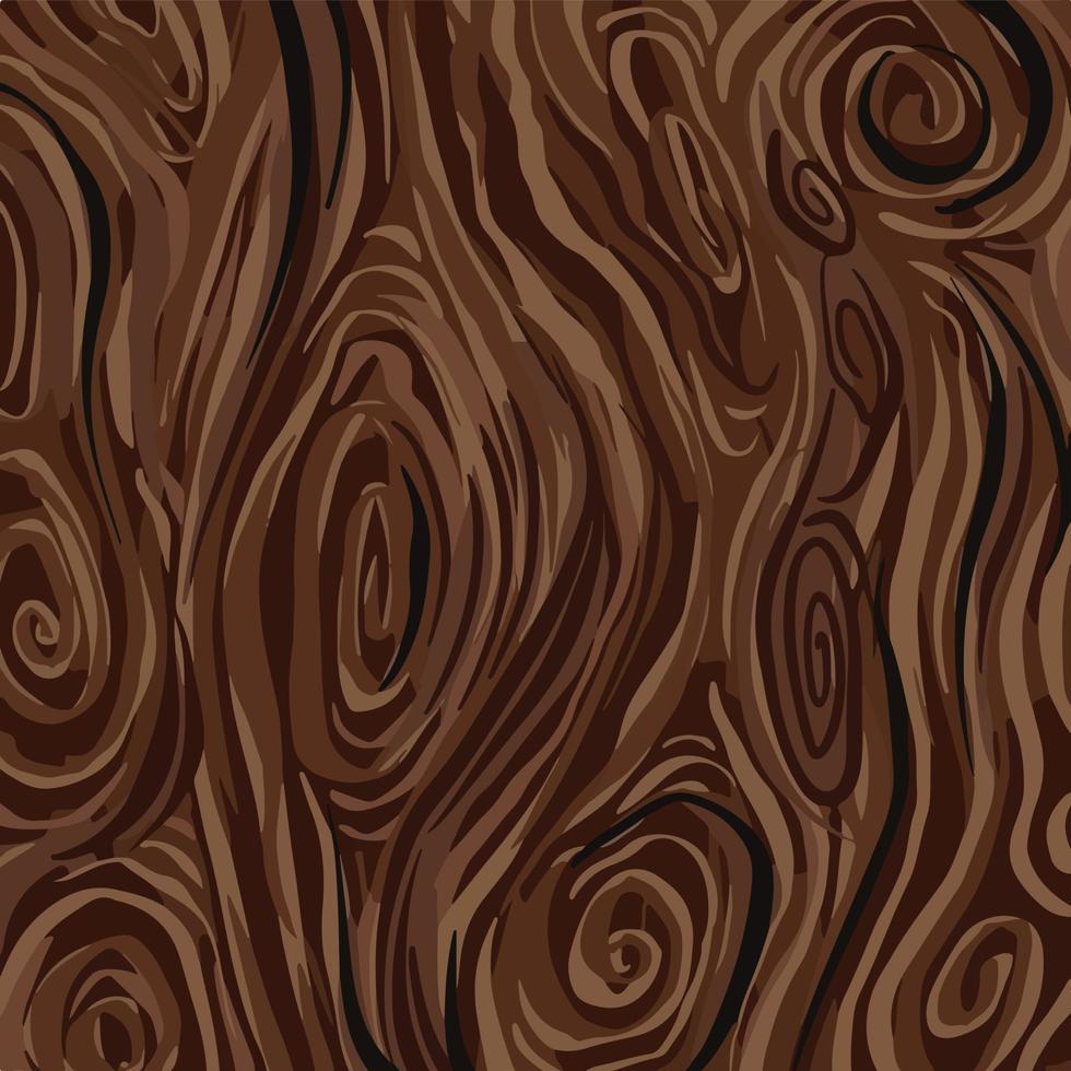 proche en haut bois circulaire modèle texture avec marron couleurs vecteur illustration Contexte isolé sur carré modèle