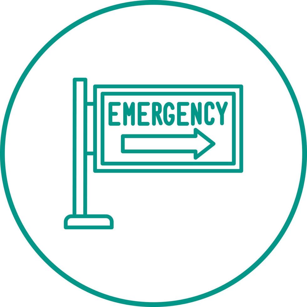 icône de vecteur de signe d'urgence