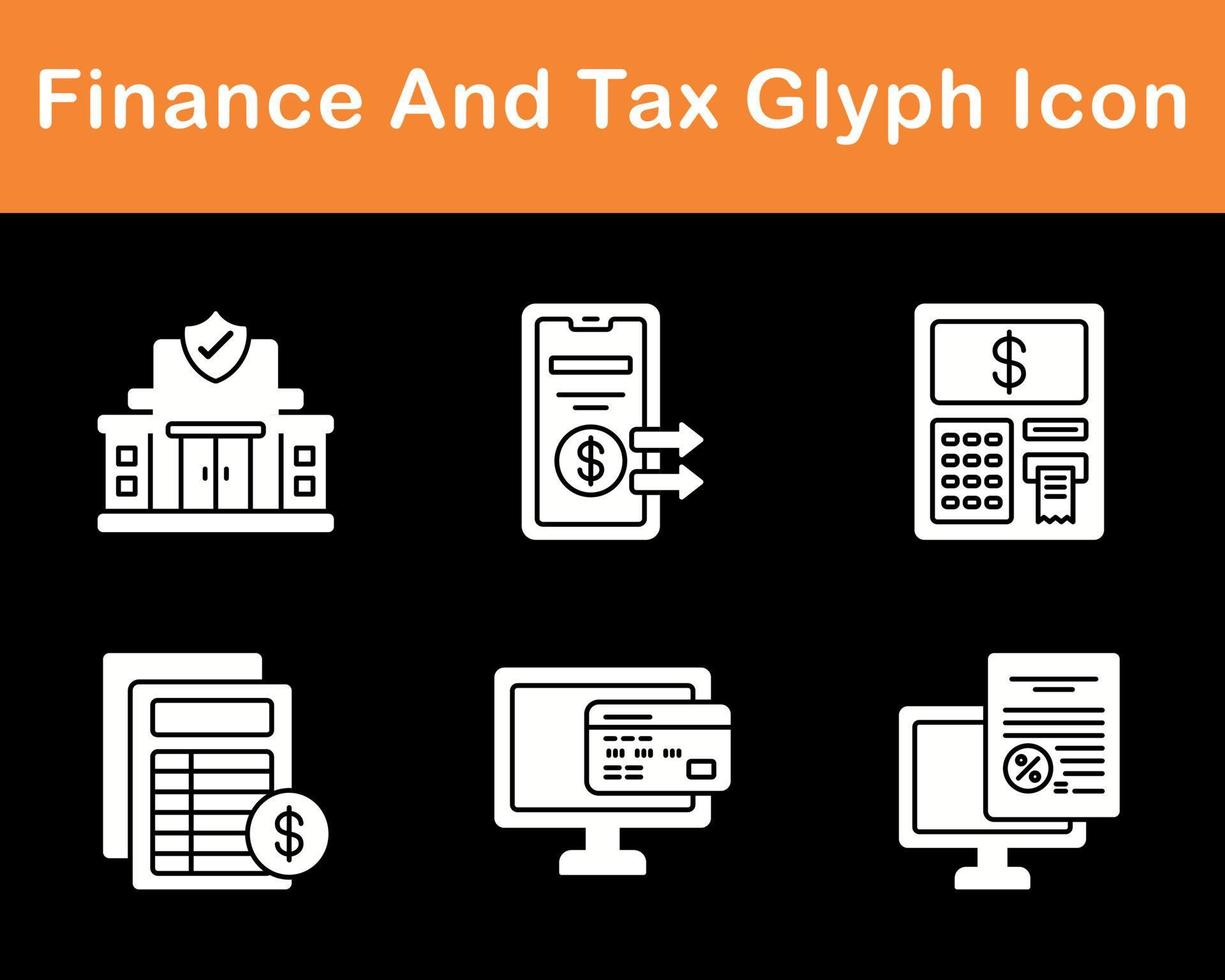 la finance et impôt vecteur icône ensemble