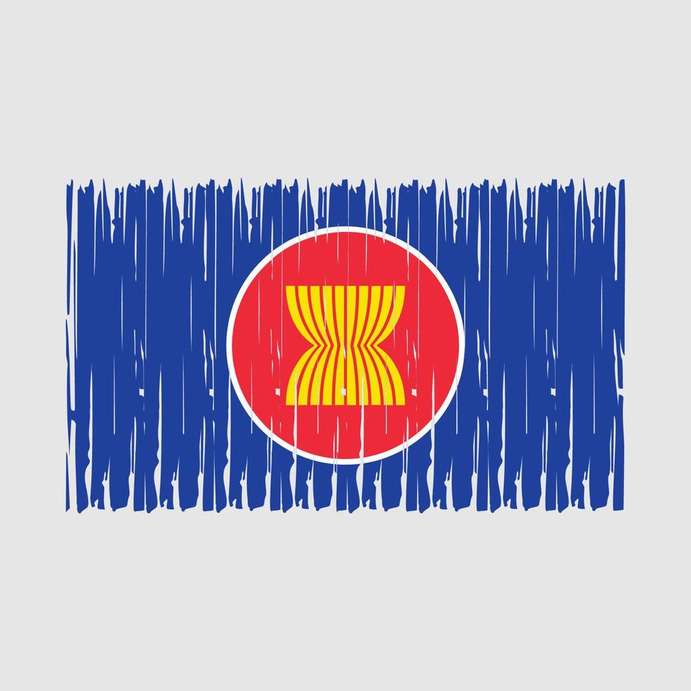 pinceau drapeau asean vecteur