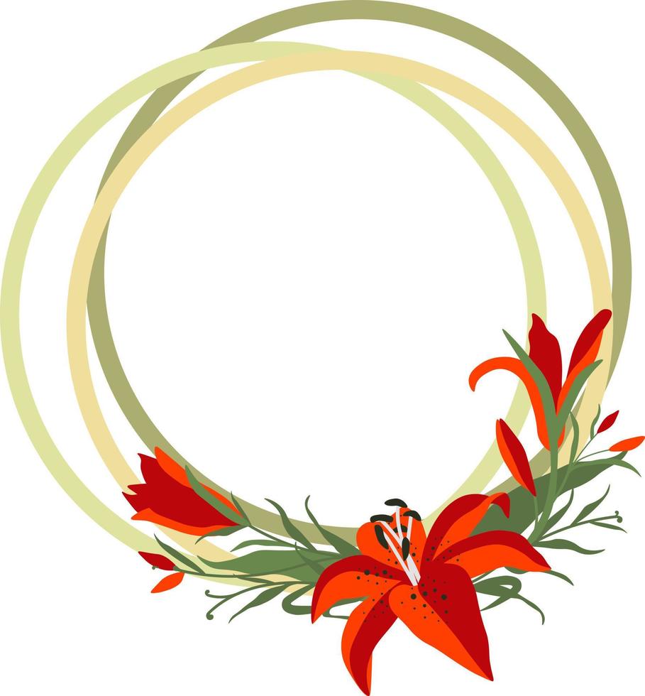 lis frontière fleur floral clipart vecteur