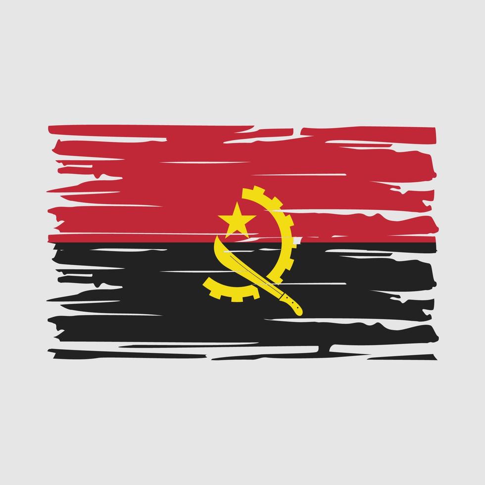 brosse drapeau angola vecteur