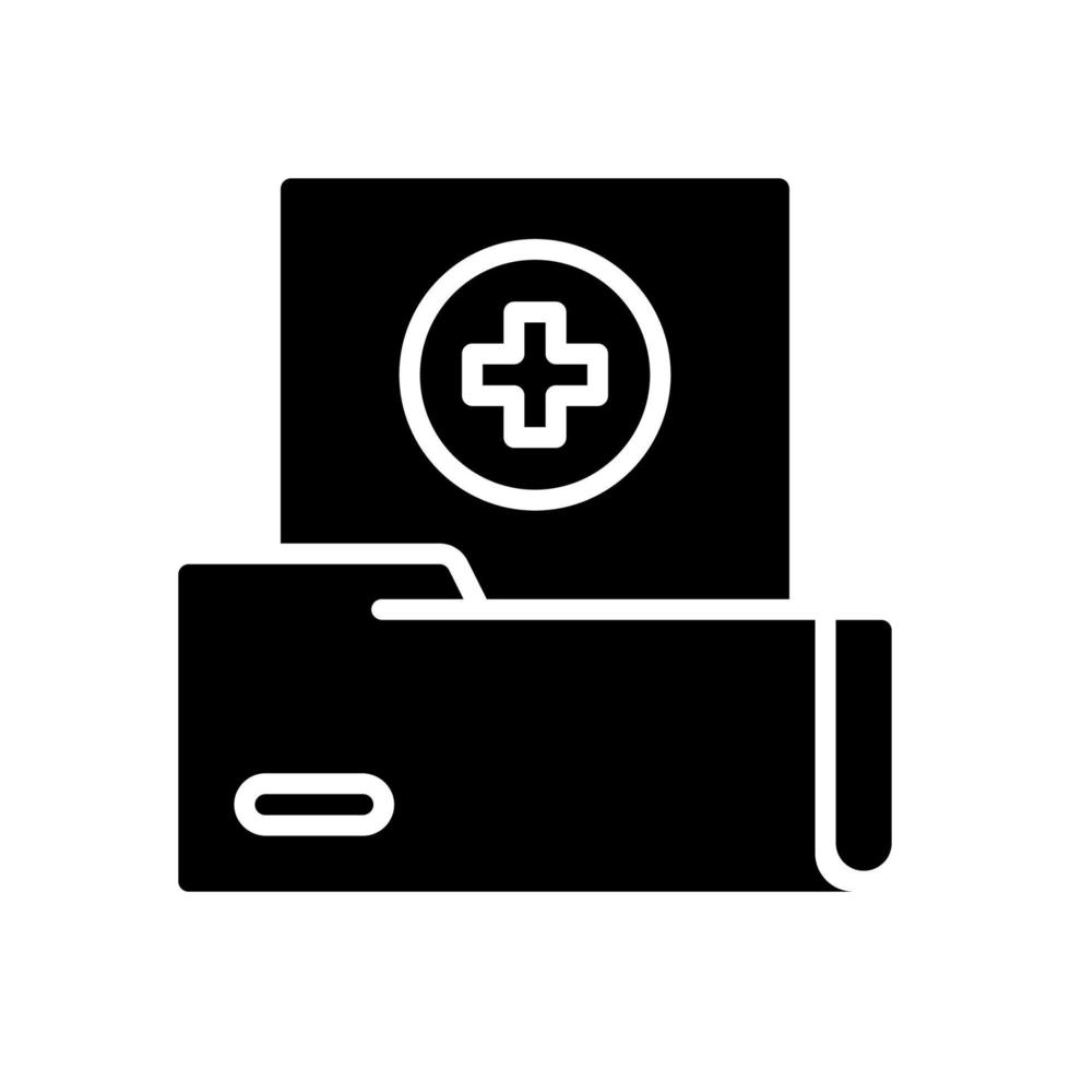 médical dossier icône pour votre site Internet conception, logo, application, ui. vecteur