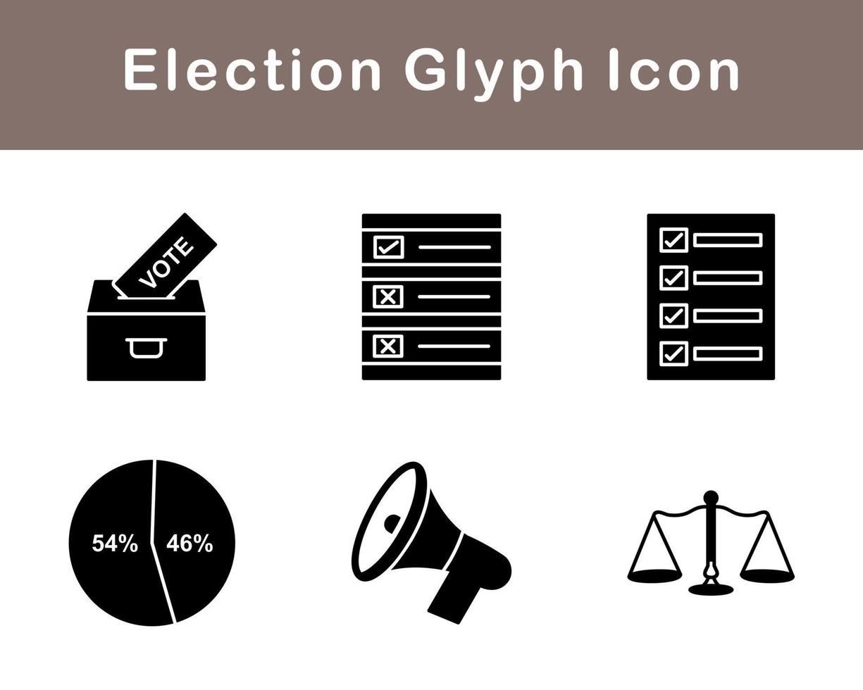 élection vecteur icône ensemble