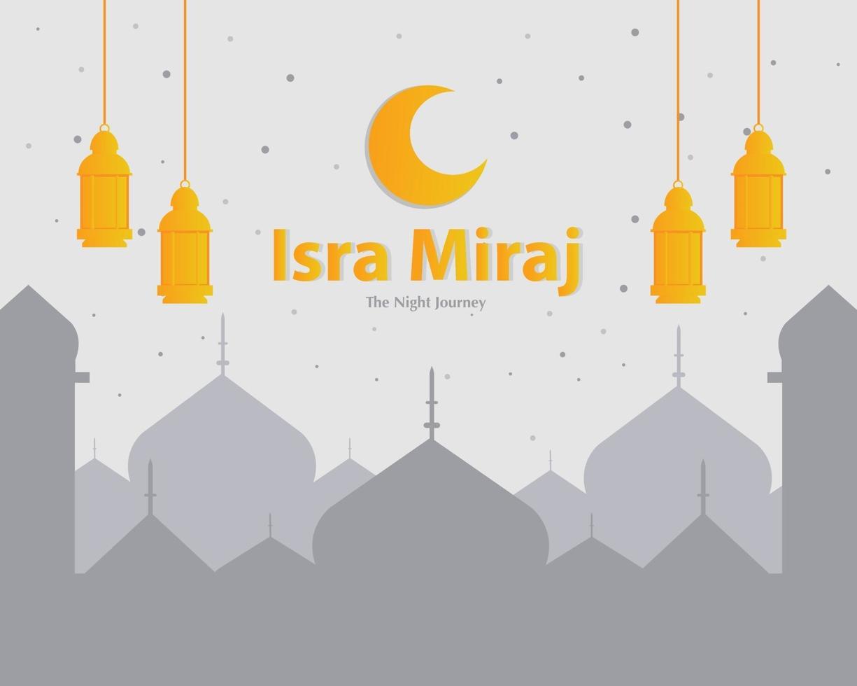 vecteur de fond de lanternes isra miraj