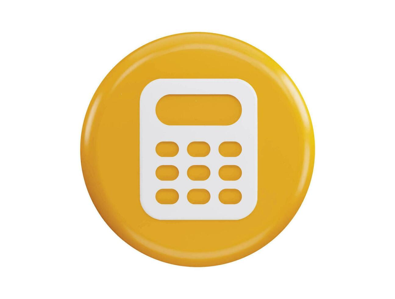 calculatrice bouton avec 3d vecteur icône illustration