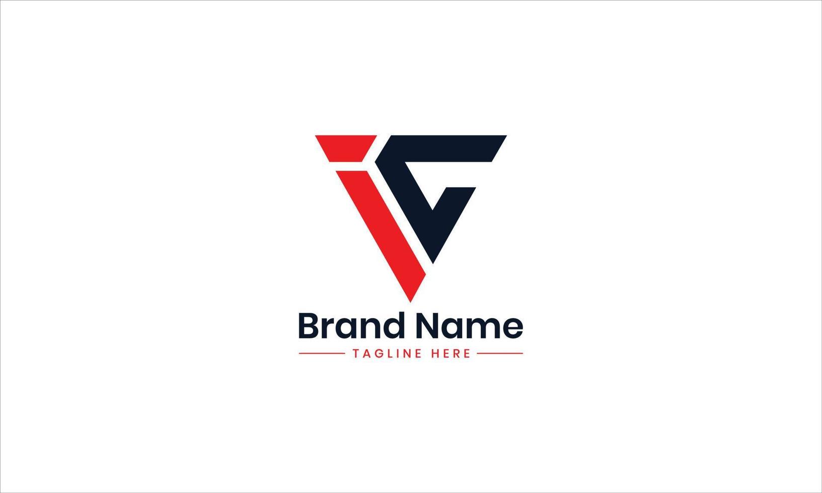 ic triangulaire logo simple, élégant, et luxueux logo. ic Triangle lettre logo conception avec Triangle forme. ci Triangle logo. ic Triangle vecteur logo modèle avec rouge et noir couleur. pro vecteur