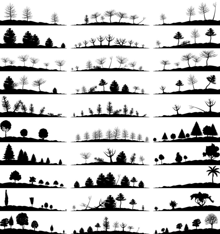 une ensemble de des arbres. vecteur illustration