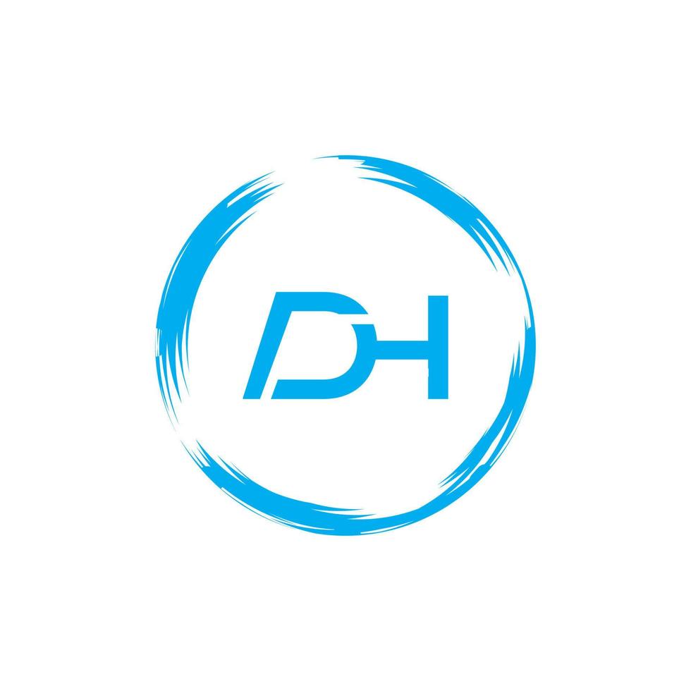 moderne lettre dh logo, adapté pour tout affaires ou identité avec dh ou HD initiales vecteur