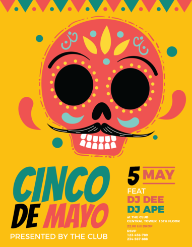 Affiche de Cinco de Mayo vecteur