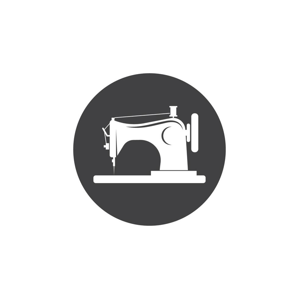 vecteur de logo icône machine à coudre