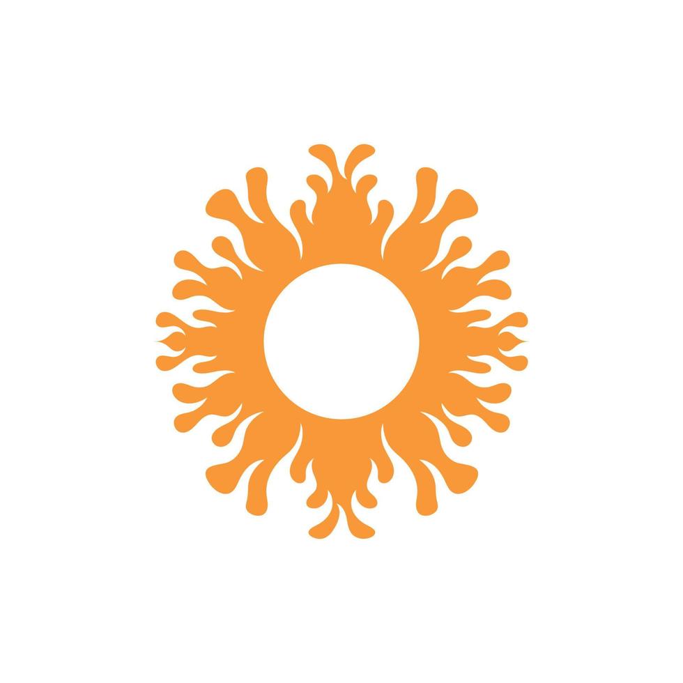 Soleil logo icône vecteur illustration conception