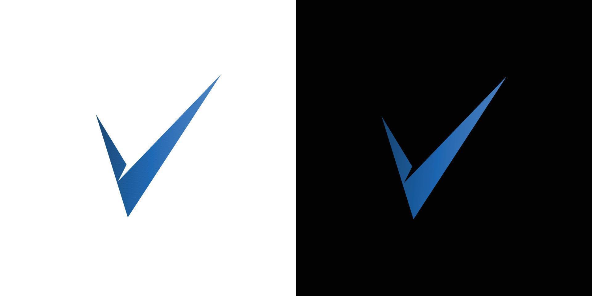 moderne et sophistiqué v logo conception 2 vecteur