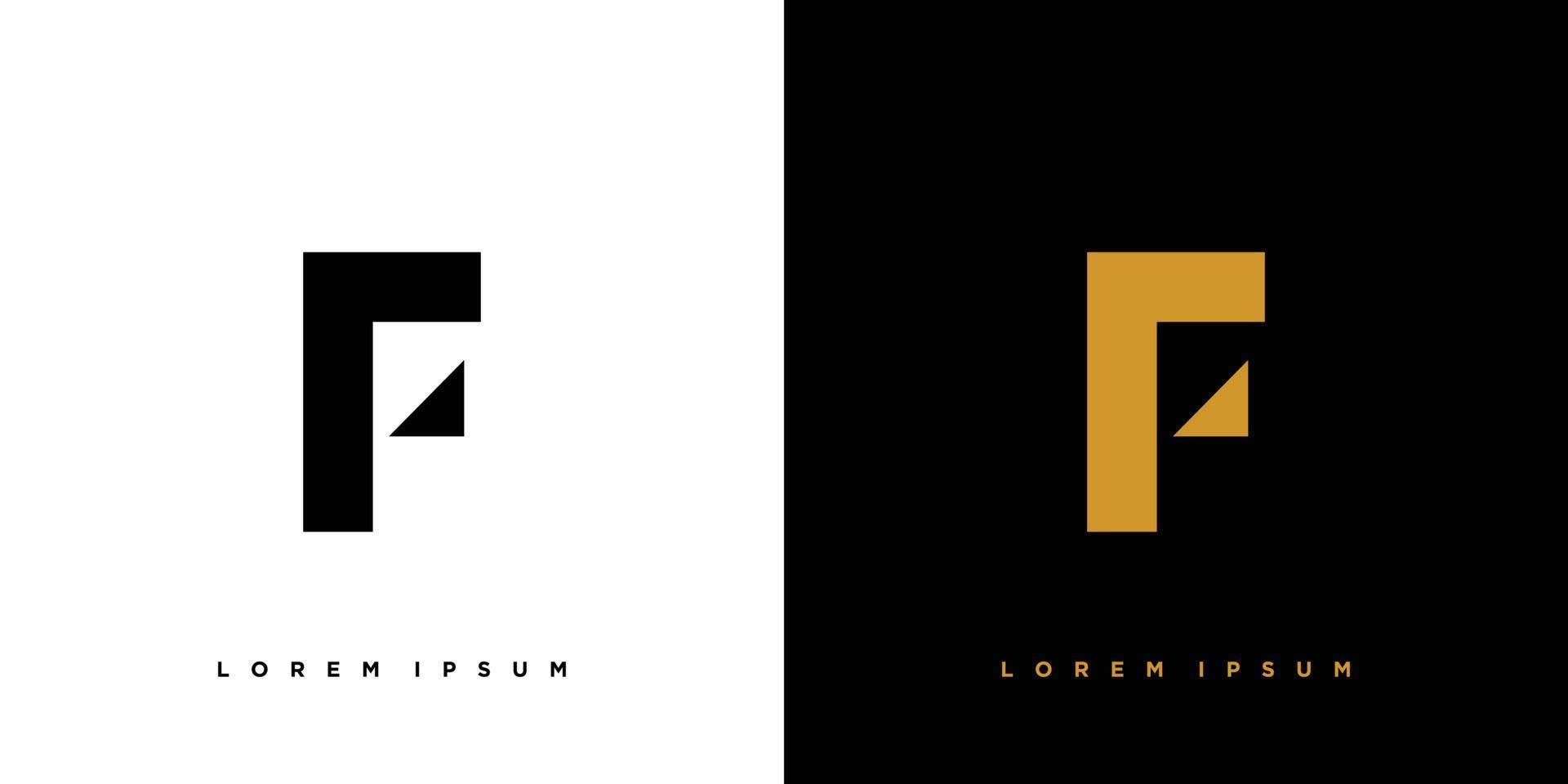 création de logo moderne et forte avec les initiales de la lettre f vecteur