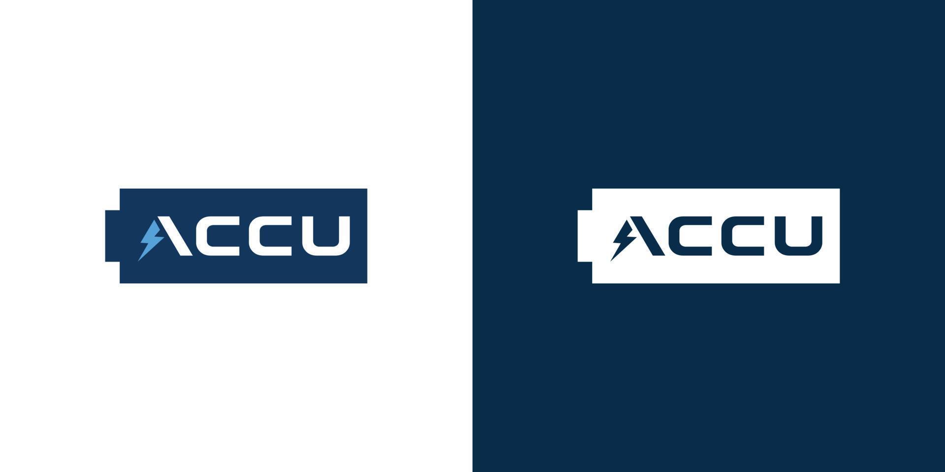 unique et puissant accu Puissance logo conception 5 vecteur