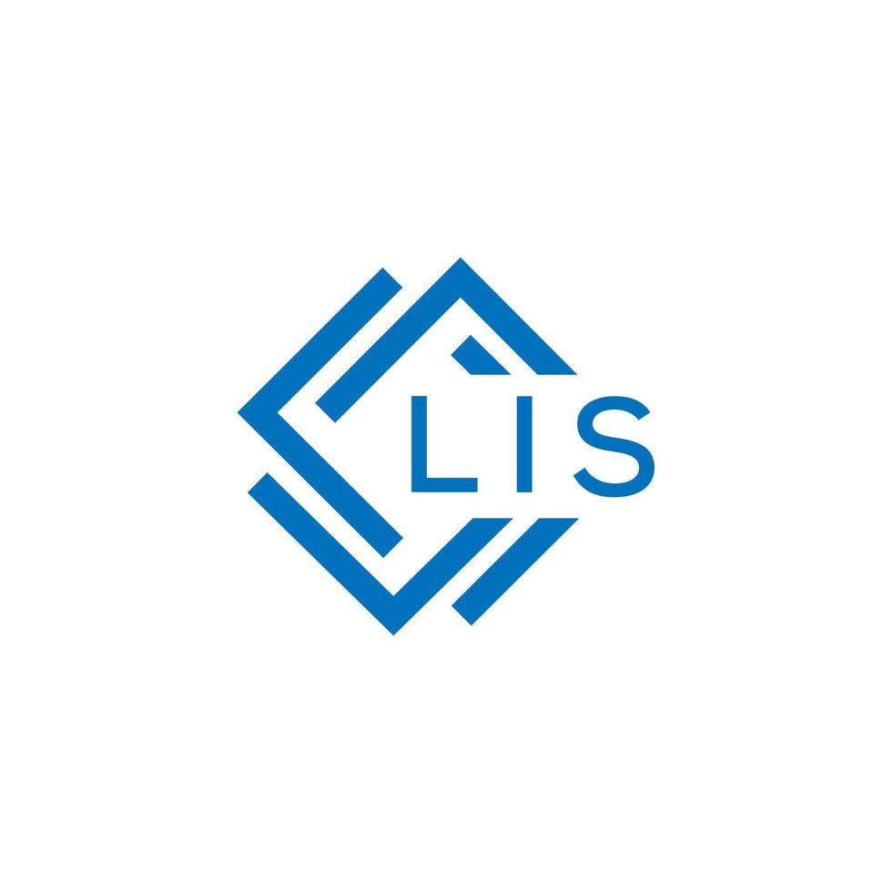 lis lettre logo conception sur blanc Contexte. lis Créatif cercle lettre logo concept. lis lettre conception. vecteur