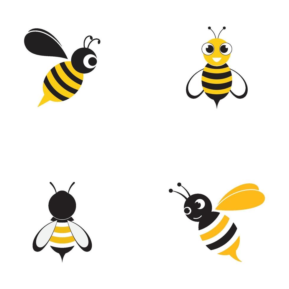 conception de vecteur illustration abeille logo