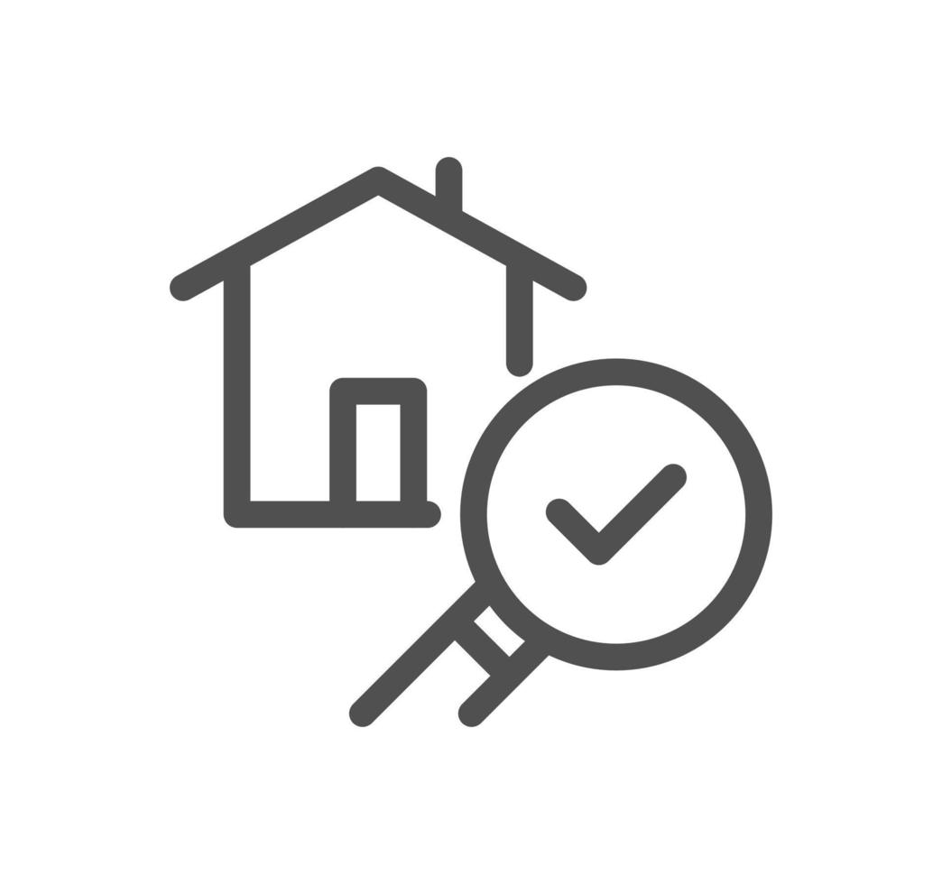inspection en relation icône contour et linéaire vecteur. vecteur
