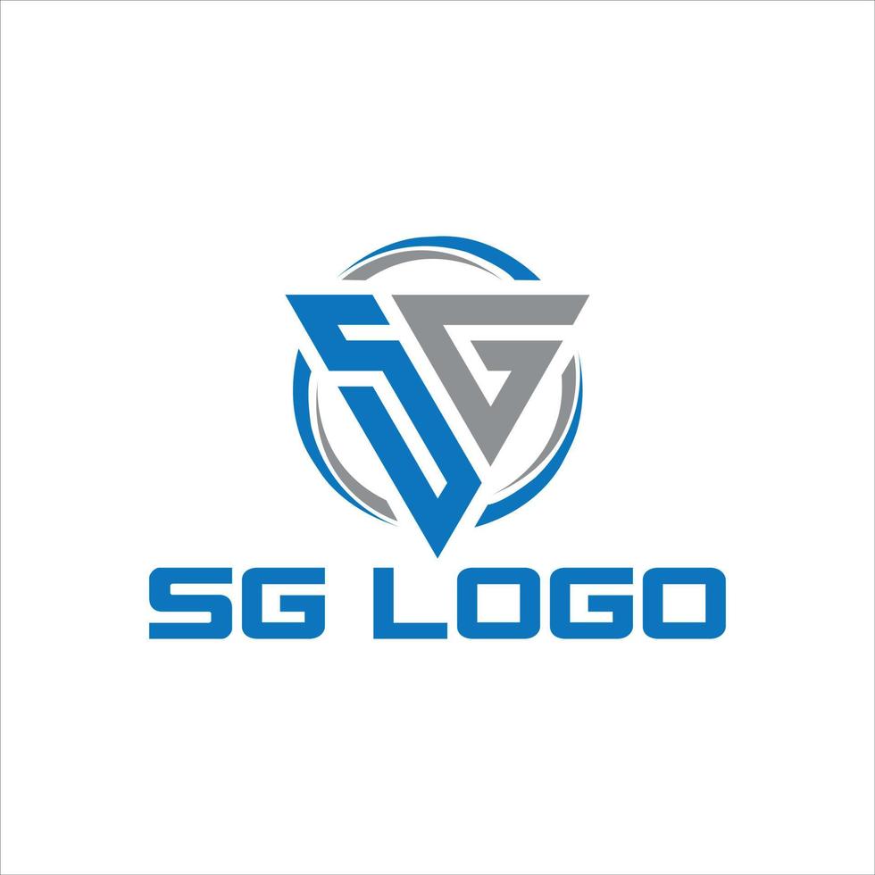 sg lettre vecteur logo