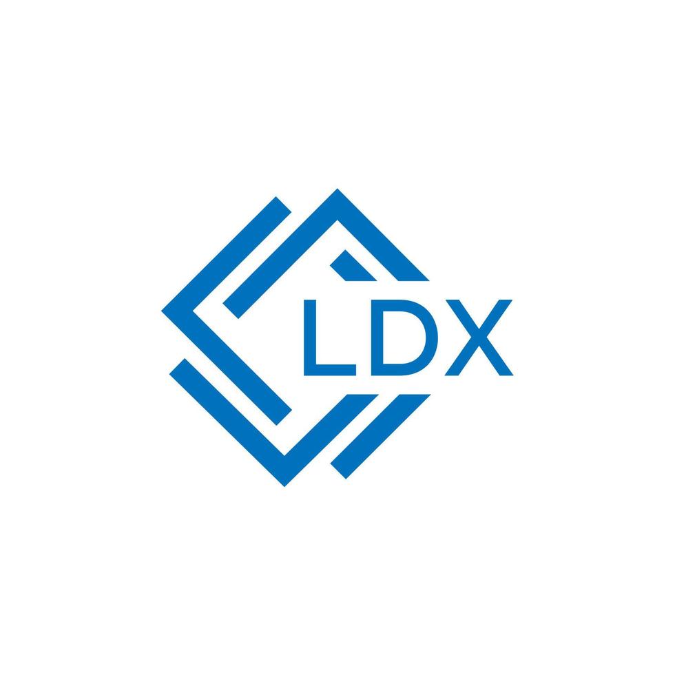 ldx lettre logo conception sur blanc Contexte. ldx Créatif cercle lettre logo concept. ldx lettre conception. vecteur