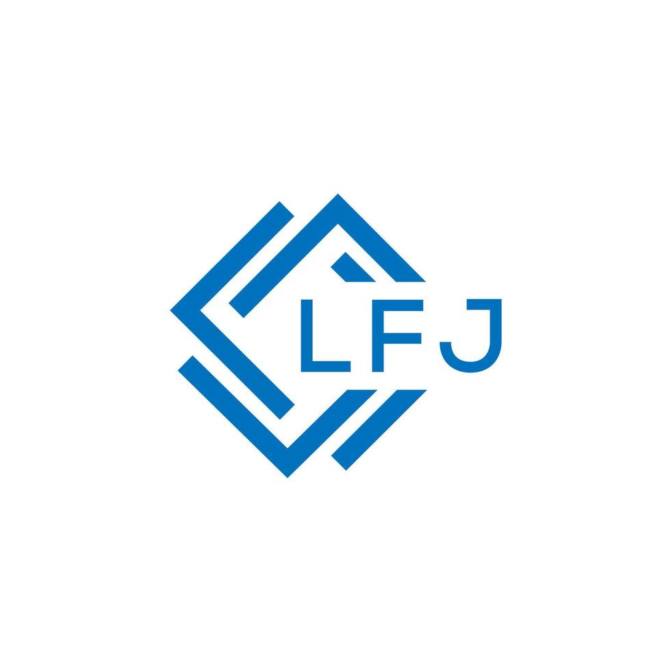 lfj lettre logo conception sur blanc Contexte. lfj Créatif cercle lettre logo concept. lfj lettre conception. vecteur
