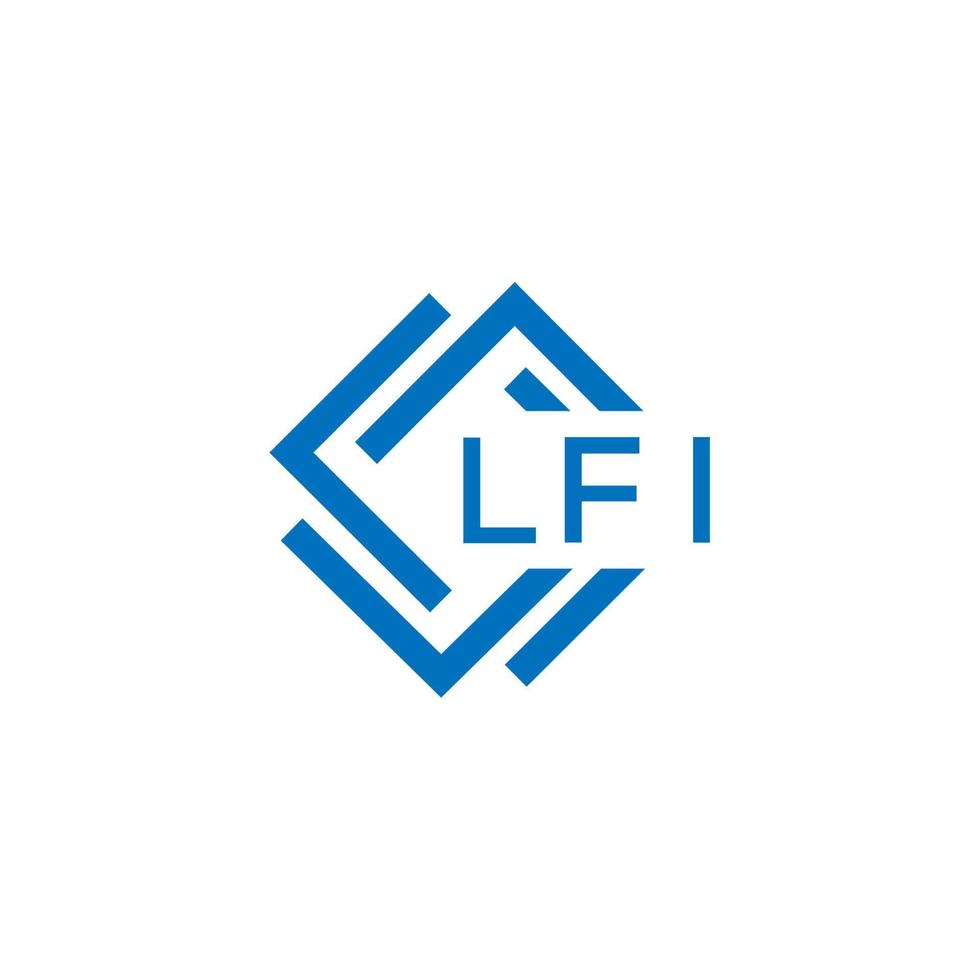 lfi lettre logo conception sur blanc Contexte. lfi Créatif cercle lettre logo concept. lfi lettre conception. vecteur