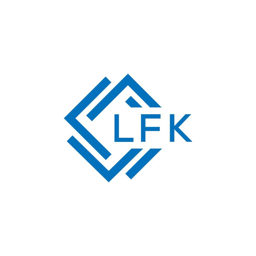 lfk lettre logo conception sur blanc Contexte. lfk Créatif cercle lettre logo concept. lfk lettre conception. vecteur