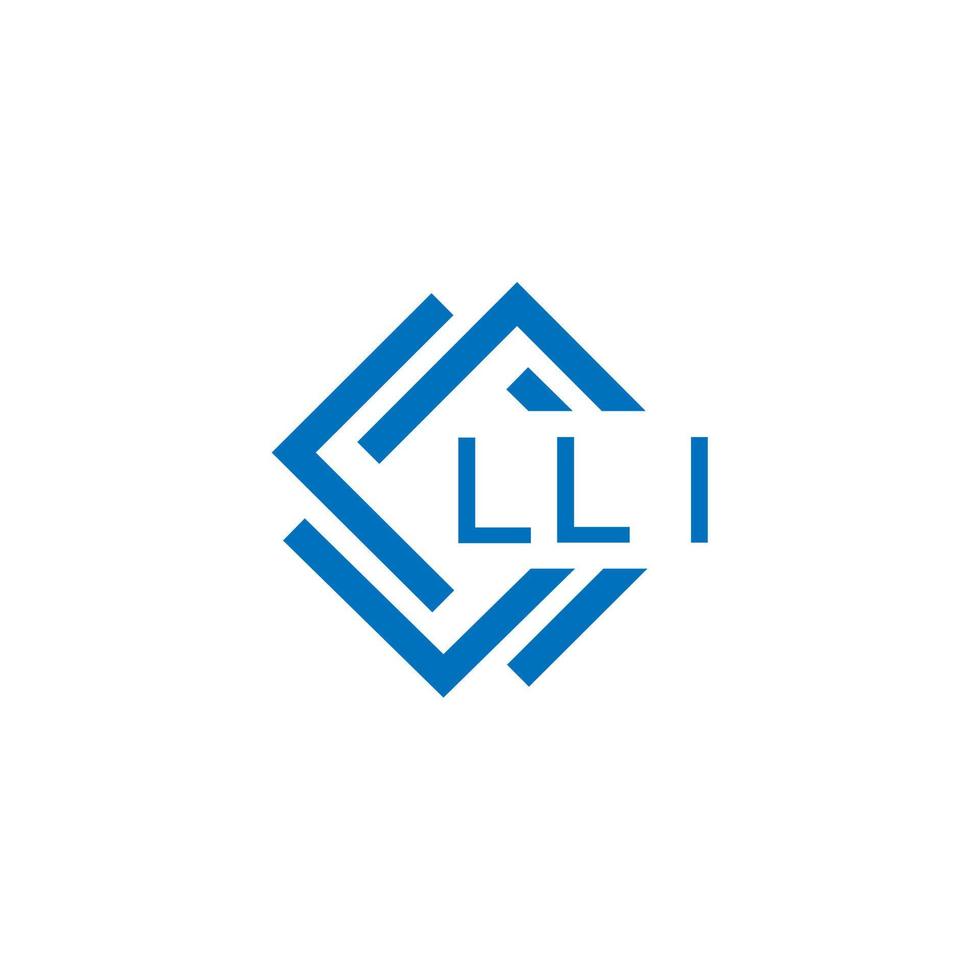 lli lettre logo conception sur blanc Contexte. lli Créatif cercle lettre logo concept. lli lettre conception. vecteur