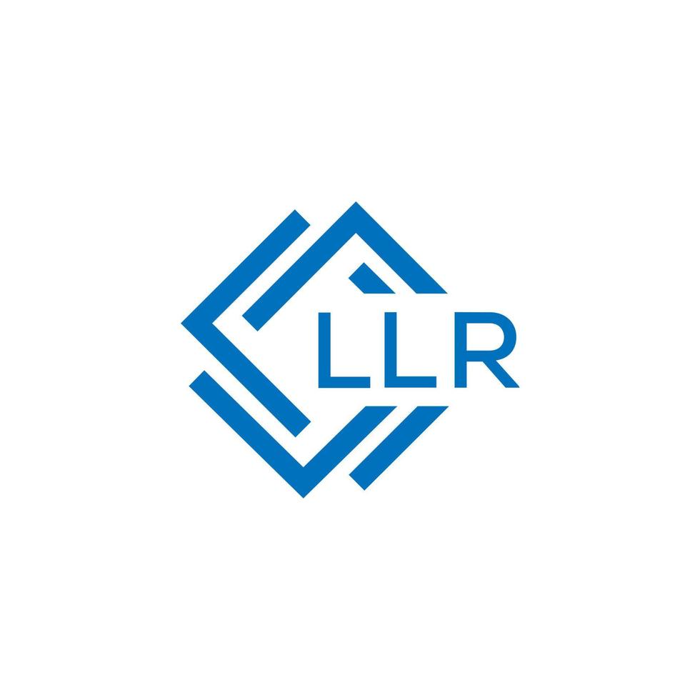 llr lettre logo conception sur blanc Contexte. llr Créatif cercle lettre logo concept. llr lettre conception. vecteur