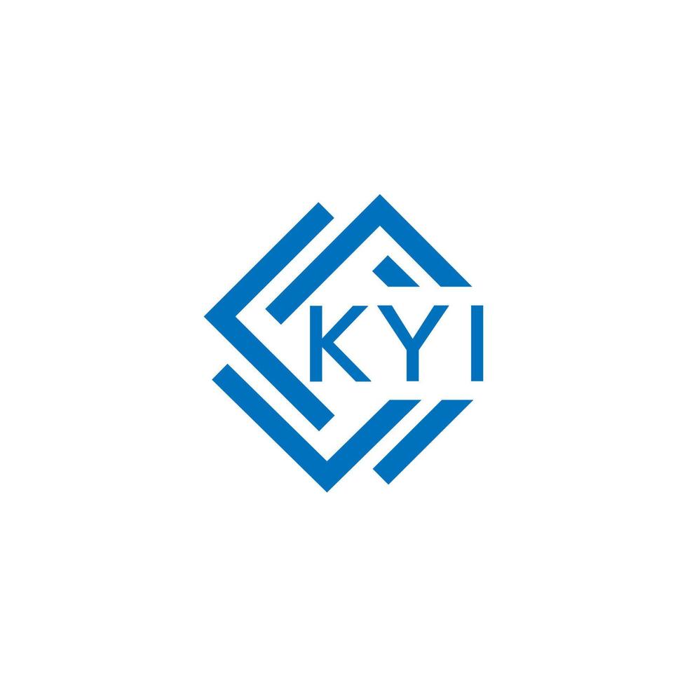 kyi lettre logo conception sur blanc Contexte. kyi Créatif cercle lettre logo concept. kyi lettre conception. vecteur