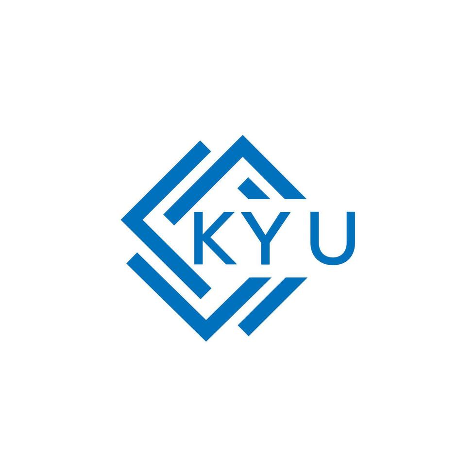 kyu lettre logo conception sur blanc Contexte. kyu Créatif cercle lettre logo concept. kyu lettre conception. vecteur