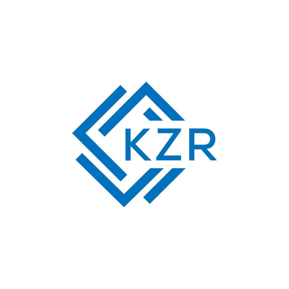 kzr lettre logo conception sur blanc Contexte. kzr Créatif cercle lettre logo concept. kzr lettre conception. vecteur