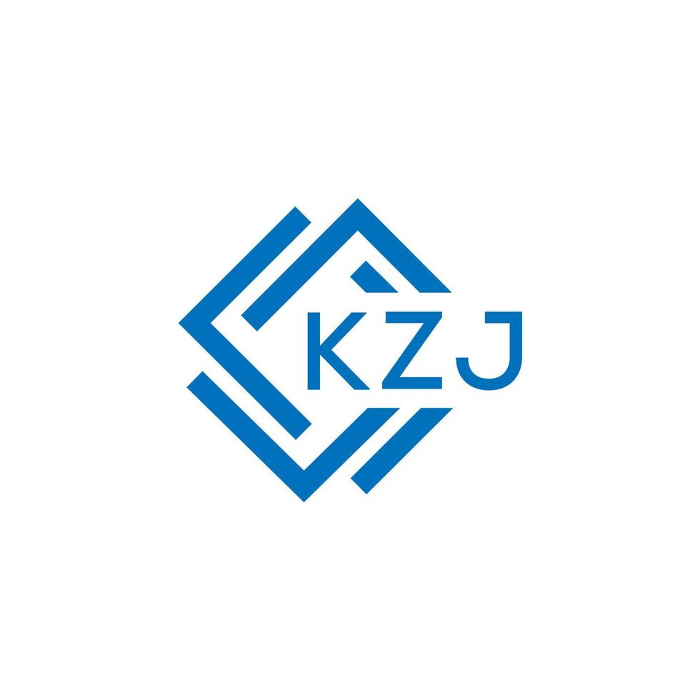 kzj lettre logo conception sur blanc Contexte. kzj Créatif cercle lettre logo concept. kzj lettre conception. vecteur