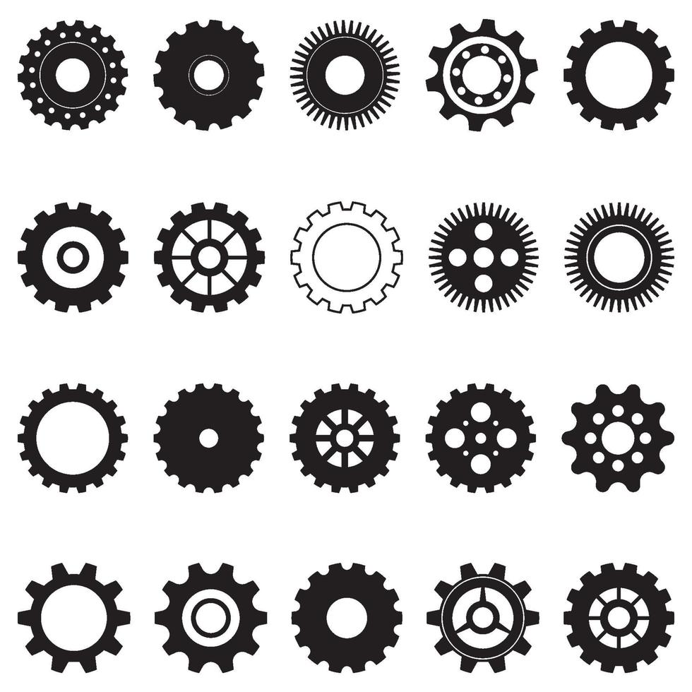 icône de vecteur de modèle de logo engrenage